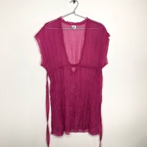 Becca Swim Coverup Tunic Pink XS/S